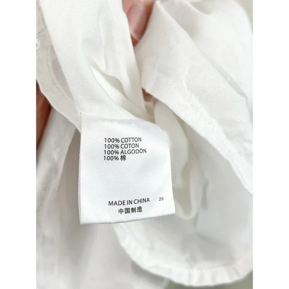 Brandy Melville Babydoll Top White 100% Cotton Ribbon Crochet Coquette Sz M/L? - Picture 4 of 7